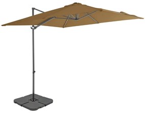 Ombrellone Da Giardino Con Base Portatile Tortora /