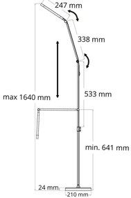Lampada da terra touch a LED dimmerabile FERRARA LED/13W/230V 3000/4000/6000K