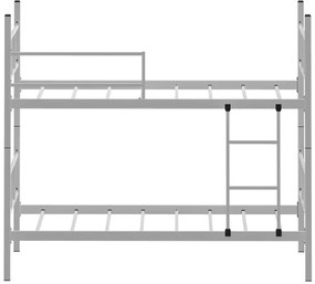 Letto a castello in metallo MAVEN 90x200 cm, bianco, portata 2 x 100 kg