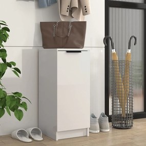 Scarpiera Bianco Lucido 30x35x70 Cm İn Legno Multistrato /