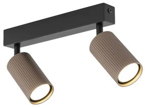 Faretto TUNE 2xGU10/10W/230V nero/marrone