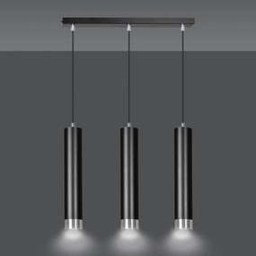 Lampadario a sospensione KIBO 3 BLACK e WHITE