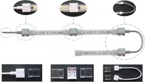 Strisce LED 220V 16W/m 120lm/W chip Lumileds Dimmerabile tagl. 10cm – 5m Colore Bianco Naturale 4.000K