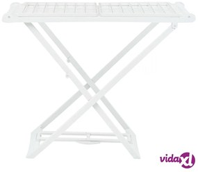 vidaXL Stendibiancheria Bianco in Plastica