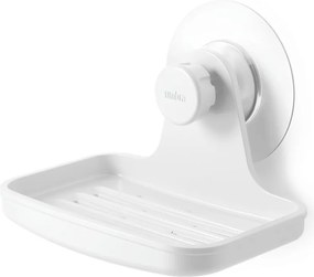 Dispenser di sapone bianco in plastica riciclata senza foratura Flex - Umbra