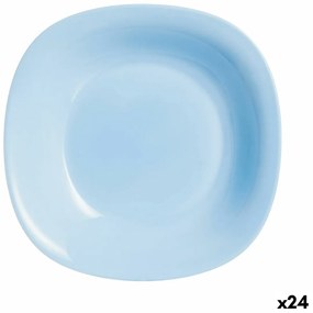 Piatto Fondo Luminarc Carine Azzurro Vetro (Ø 21 cm) (24 Unità)