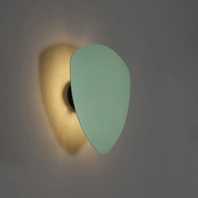 Lampada da parete di design verde organico 32cm 2 luci - Pulley