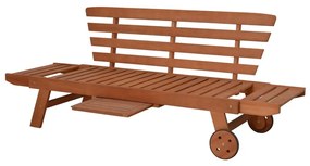 Panca da giardino marrone in legno massiccio Rincon – Garden Pleasure