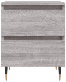 Comodini 2pz Grigio Sonoma 40x35x50 cm in Legno Multistrato