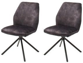 Set di 2 sedie da pranzo NEXORO, antracite