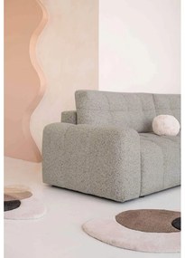 Divano angolare componibile marrone chiaro allungabile/con contenitore (con penisola a destra) Lulu – Miuform