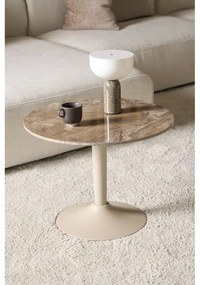 Tavolino da salotto rotondo marrone con piano in ceramica ø 60 cm Malta – Actona