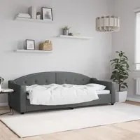 Letto da Giorno Grigio Scuro 80x200 cm in Tessuto 354179