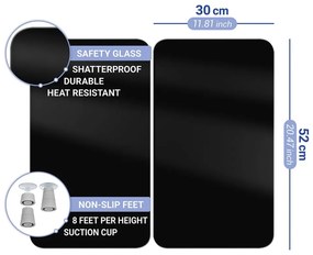 Set di 2 coperchi per fornelli in vetro temperato 30x52 cm Universal - Wenko
