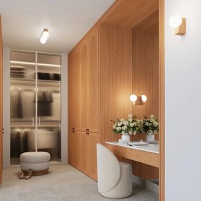 Sollux SL.1682 - Applique BULBO 1xG9/8W/230V faggio/bianco