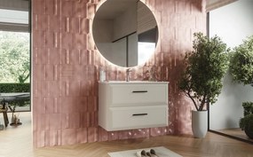 Mobile bagno canapa 80x45 Praga due cassetti soft close con lavabo in ceramica