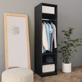 Armadio Nero 50x50x200 Cm İn Legno Multistrato /