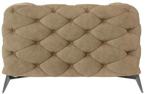 Poltrona marrone chiaro con rivestimento in velluto Chelsea – Ropez