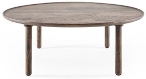 Tavolino da salotto rotondo marrone in rovere massiccio ø 100 cm Mu – Gazzda