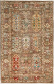 Samarkand Tappeto orientale 80 x 130 Marrone (Pakistan) Annodato A Mano