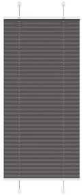 Tenda Plissettata Nera 55x150 Cm Larghezza Tessuto 54,4 Cm /