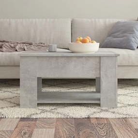 Tavolino da salotto grigio cemento 79x49x41cm legno multistrato