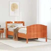 Letto senza Materasso Marrone Cera 75x190 cm in Legno di Pino 3306992