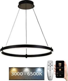 Brilagi-LED Lampada a sospensione dimmerabile su cavo CIRCLE LED/85W/230V 3000-6500K nero + telecomando
