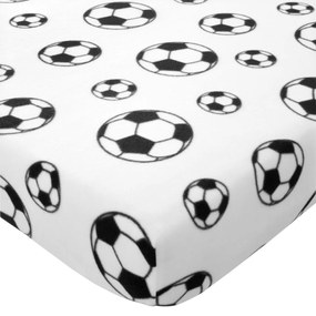 Lenzuolo con angoli per bambini bianco in vello per culla 70x140 cm Football – Catherine Lansfield