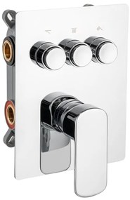 Rubinetto per doccia ad incasso system cromato lucido AQUASANIT