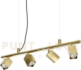 Dynamite sospensione con 4 faretti orientabili quadrati attacco gu1...