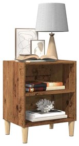 Comodini 2 Pz Legno Vecchio 40x30x50 Cm İn Legno Multistrato /