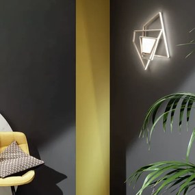 Plafoniera Led GALAXY 60x65 cm in metallo Oro e diffusore in acrilico