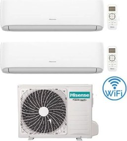 Climatizzatore Condizionatore Hisense New Comfort con Wifi R32 Dual Split Inverter 9000 + 9000 BTU con U.E. 2AMW35U4RGC Classe A++/A+