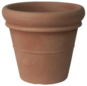 Vaso per piante e fiori Doppio Bordo EURO3PLAST in polietilene arancione e rame H 51 cm Ø 60 cm