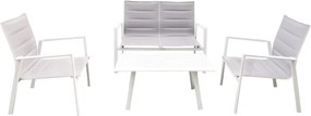 EXSILIUM - salotto da giardino 4 posti in alluminio