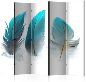 Paravento Blue Feathers II [Room Dividers]