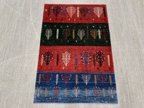 Loribaft Tappeto 100x150 Blu (Iran) Annodato A Mano
