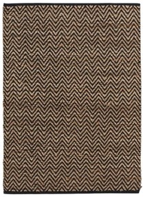 Tappeto in colore nero-naturale 120x170 cm Zigzag - douceur d'intérieur