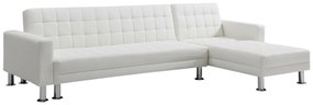 Divano letto angolare e reversibile in Similpelle Bianco - WILLIS II