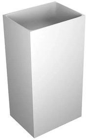 Antonio Lupi Design Fusto Lavabo Freestanding A Pavimento 45x35xh85 Cm In Flumood Verniciato Goffrato Matita