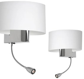 Lampada LED da muro CASINO 1xE27/60W/230V + LED/1W/230V bianca