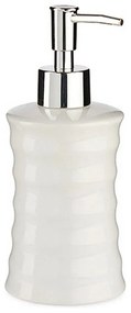 Dispenser di Sapone Onde Ceramica Metallo Bianco (260 ml) (12 Unità)