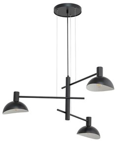 Lampadario a sospensione con filo ARTIS 3xE14/40W/230V nero