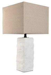 Lampada da tavolo Home ESPRIT Bianco Beige Cemento 30 x 30 x 58 cm