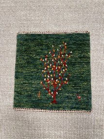 Loribaft Tappeto persiano 40 x 40 Verde (Iran) Annodato A Mano