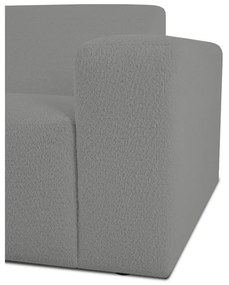 Divano angolare grigio in tessuto bouclé (angolo sinistro) Roxy - Scandic