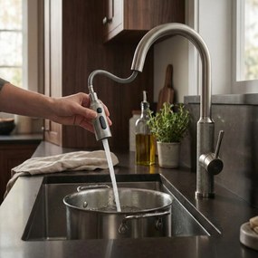 Rubinetto da cucina Rea Master Brush Nickel