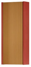 Pensile bagno Niwa laccato opaco paprika con vetro senape, 1 anta apertura da sinistra P 17 x L 30 x H 78.5 cm
