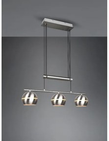 Trio - Lampadario a sospensione con filo FLETCHER 3xE14/40W/230V cromo opaco